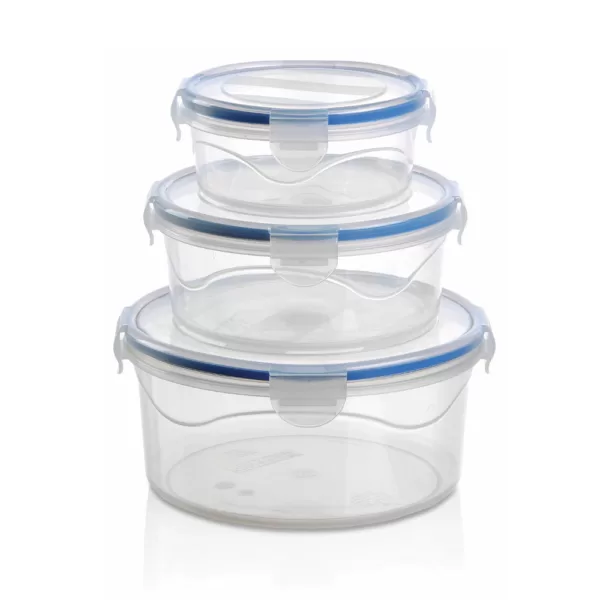 CLICK WITH LOCK ROUND FOOD SAVER 3 PCS SET (M-662+M-664+M-666)