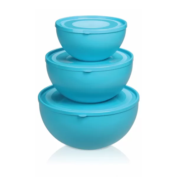 FIT ROUND BOWL WITH LID ( 3 PCS SET ) ( 0,6 L + 2,5 L + 4 L )