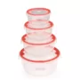 Lock & Fit Round Box 4 Pcs Set ( 0,35 L + 0,65 L + 1,1 L + 1,9 L )
