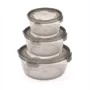 Lock&Fit Transparent Smoked Colour Box 3 Pcs Set ( 0,65 L + 1,1 L + 1,9 L )