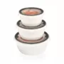 Pure White Body Lock & Fit Round Box 3 Pcs Set ( 0,65 L + 1,1 L + 1,9 L )