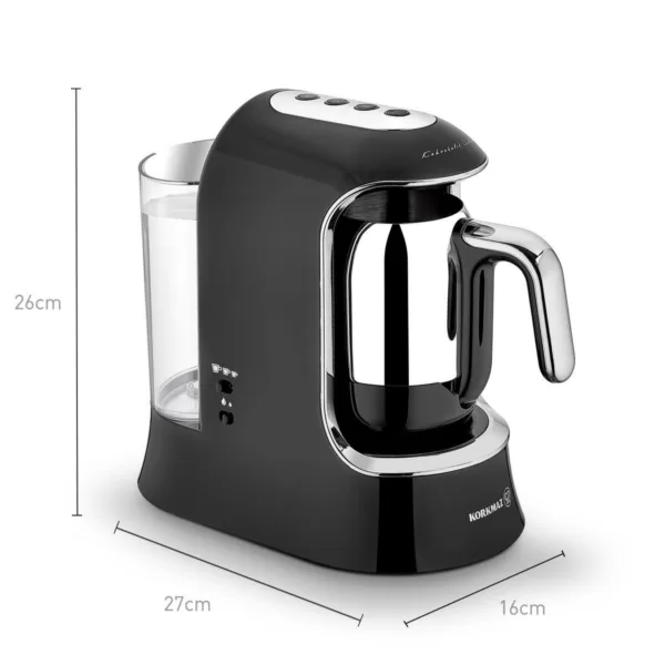 Aqua Turkish Coffee Maker 700 Watt - Black Chrome 1