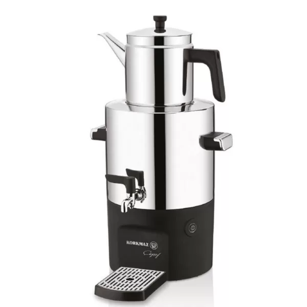 Korkmaz-Teachef-Electrical-Samovar-2000-Watt-Inox