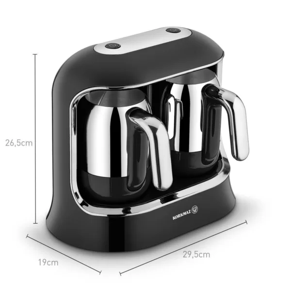 Twin Turkish Coffee Maker 400 Watt - Black Chrome 1